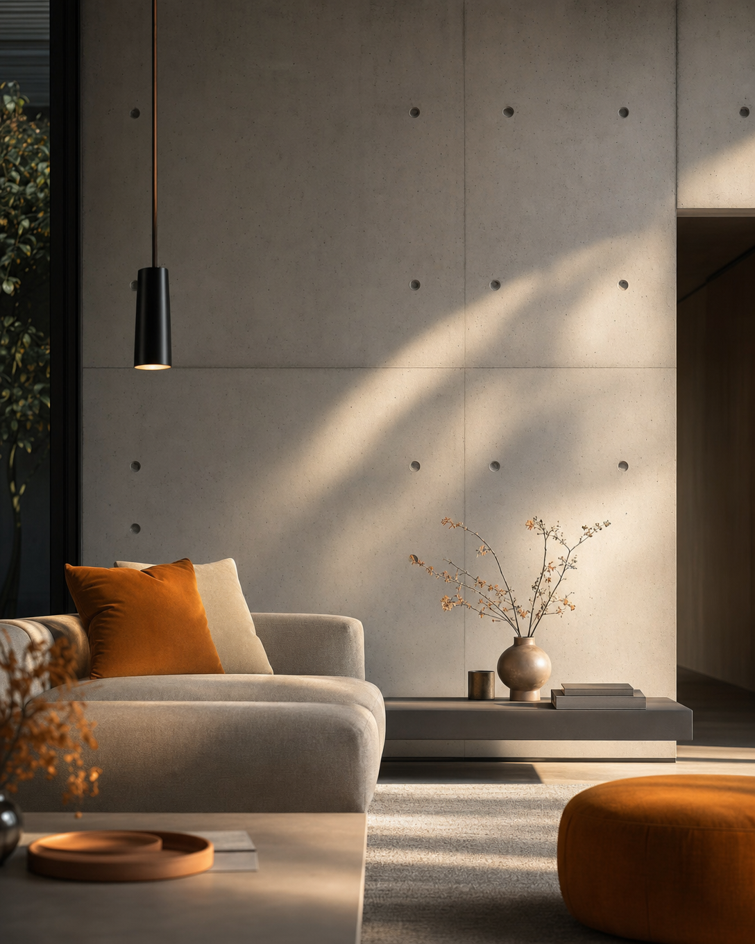 Sichtbeton Industrial-Design – glatte Betonoberfläche