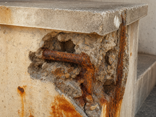Betonschaden durch Karbonatisierung – Abplatzungen und Rost