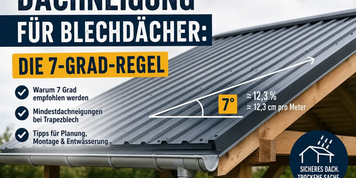 Blechdächer: Die 7-Grad-Regel
