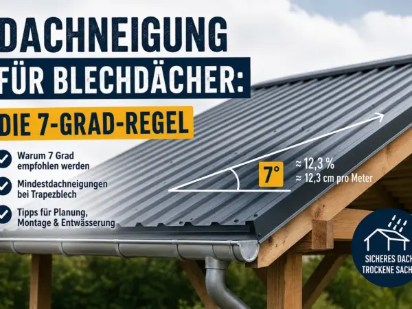 Blechdächer: Die 7-Grad-Regel